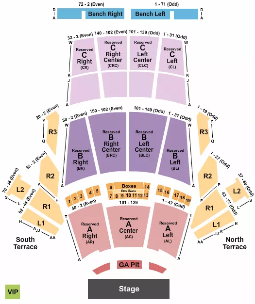 Greek Theatre Seating Chart